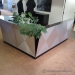 Contemporary 78 x 96 Reception Desk w Glass Transaction Counter